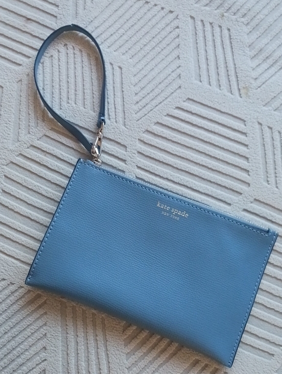kate spade Handbags - kate spade Blue Leather Wristlet with Detachable Strap